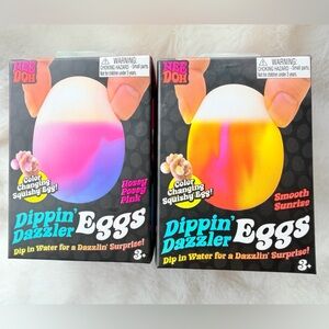 Lot of 2 - NeeDoh Dippin' Dazzler Eggs - Easter Fidget Squishy - Viral